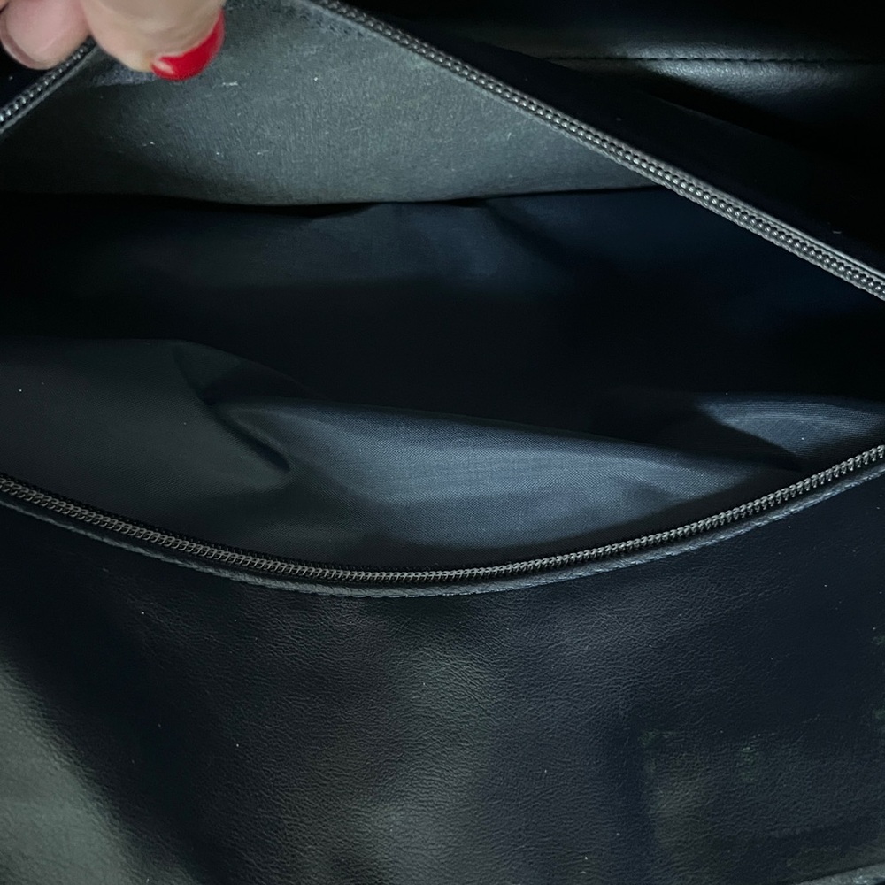 Longchamp Black Leather Top-Handle Tote with Gold Accent - Picture 9 of 13